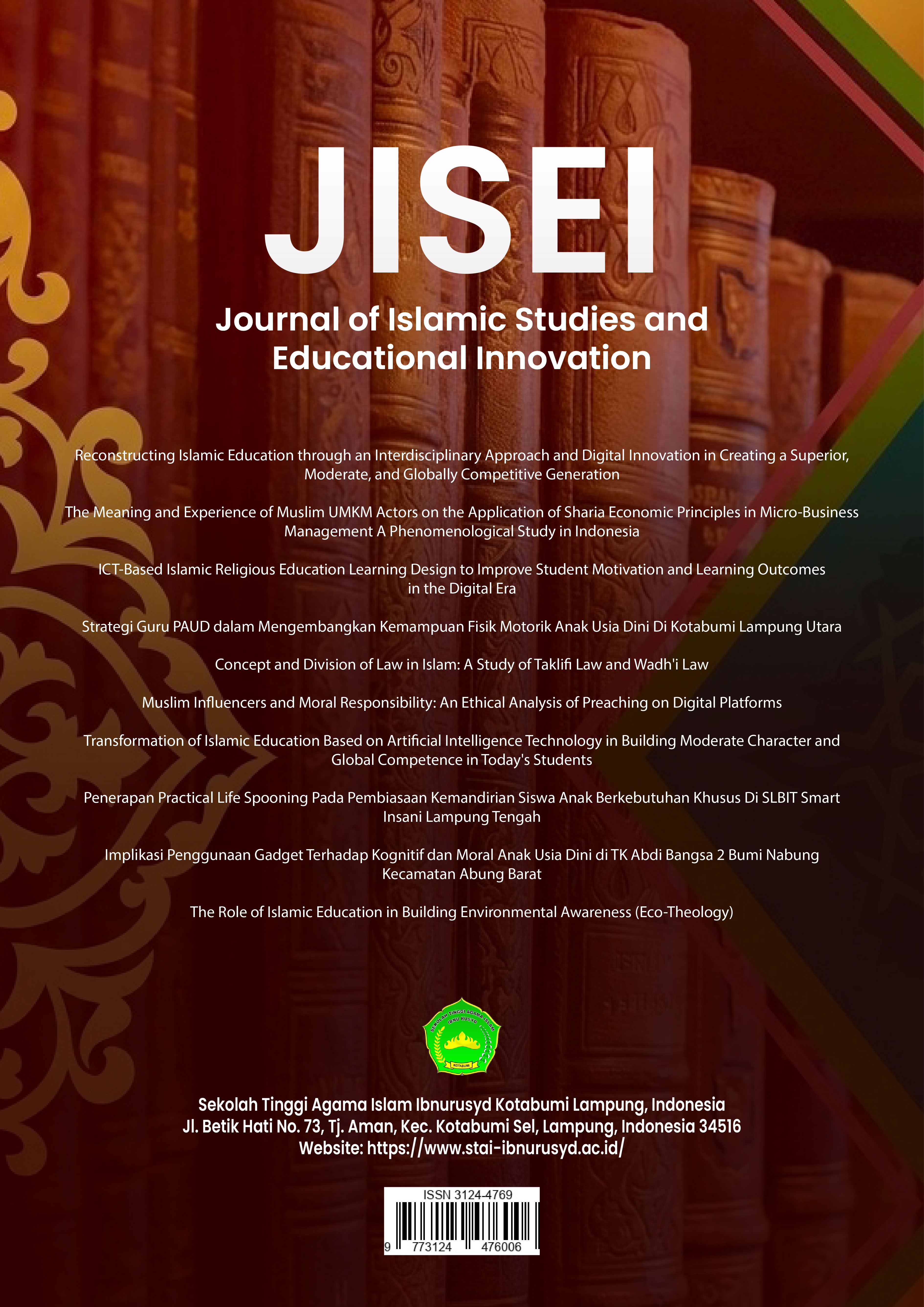 					View Vol. 2 No. 2 (2026): JISEI: Journal of Islamic Studies and Education Innovation (June 2026) 
				